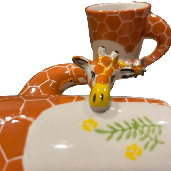 Hand-painted Animals Ceramic Mug ,13.66oz Giraffe, Coffee or Tea Mug, Llomee - Picture 4 of 5